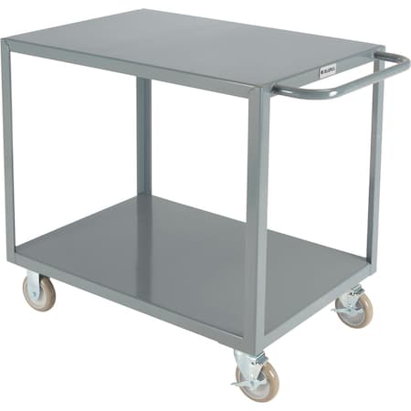 Steel Utility Cart W/ 2 Shelves, 1200 Lb. Capacity, 36L X 24W X 35H